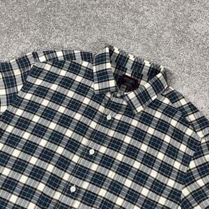 Untuckit Flannel Shirt Mens Extra Large Button Up Plaid Cotton Blue White Yellow